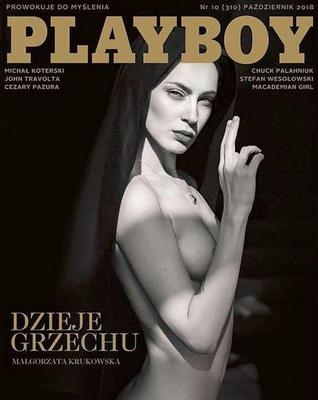 Małgorzata Krukowska w "Dziejach grzechu" w "Playboyu". Okładka 10/2018