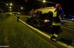 Nocny wypadek na autostradzie A2 na węźle Poznań - Luboń