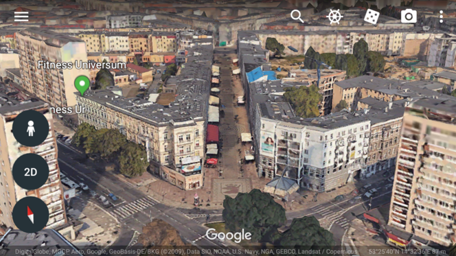 Trójwymiarowy Szczecin w Google Earth