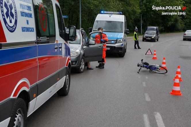 Koszmarny wypadek rowerzysty w Jastrzębiu-Zdroju [ZDJĘCIA]