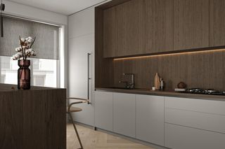 Brąz z kaszmirem w kuchni 