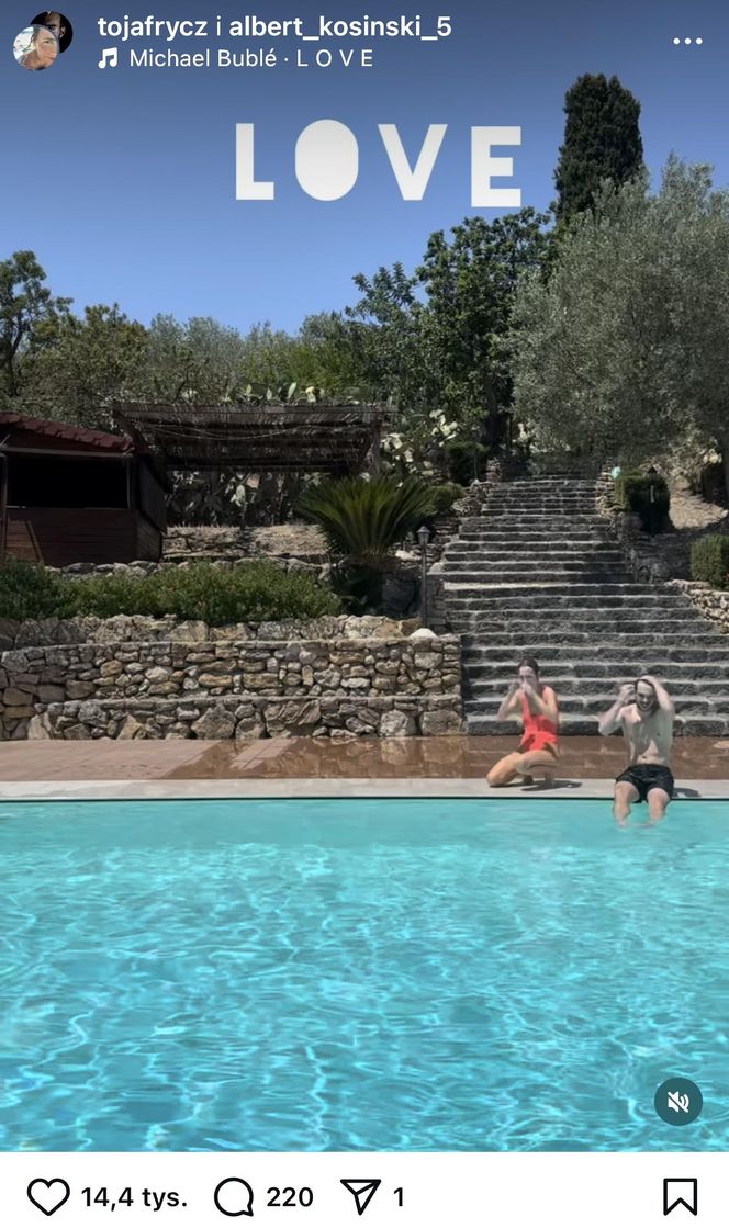 Olga Frycz i Albert Kosiński w basenie