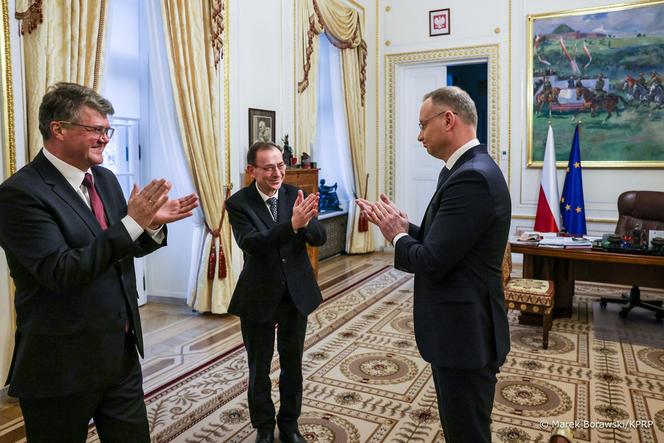 Maciej Wąsik i Mariusz Kamiński w Pałacu Prezydenckim