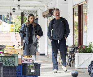 Grzegorz Damięcki i Magdalena Schejbal na spacerze