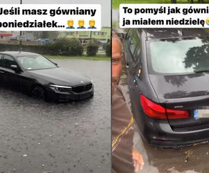 Luksusowe BMW Macieja Dowbora zatopiło się w Będzinie. Teraz to tylko pozostaje się popłakać