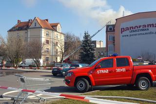 Pali się budynek Panoramy Leszczyńskiej w Lesznie