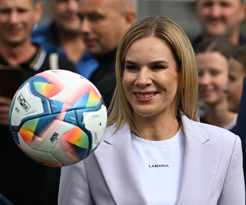 Marta Nawrocka na festiwalu piłki kobiecej