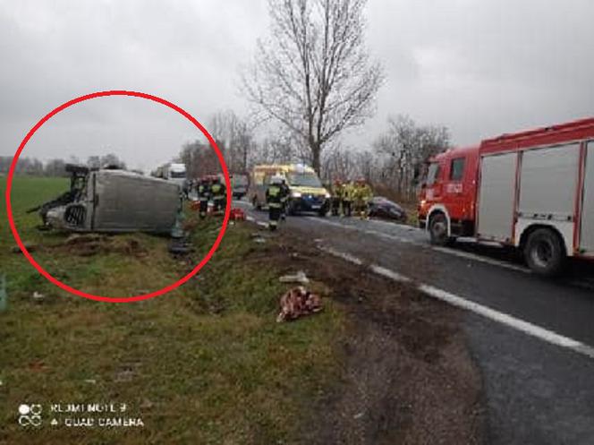 Tragiczny wypadek pod Kutnem. Niepełnosprawne dzieci wyleciały z drogi! W Akcji LPR [ZDJĘCIA]