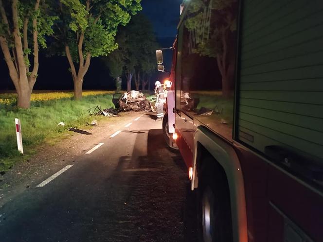 Ujazdówek. Przerażające ZDJĘCIA z wypadku na DK nr 60! Nie żyje kierowca citroena, który uderzył w volvo