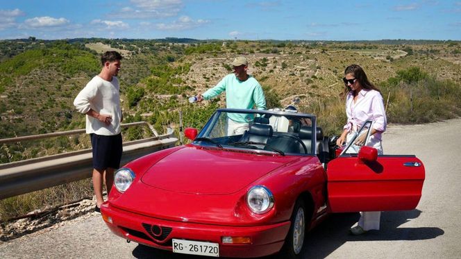 	Barwy szczęścia, odc. 3142. Justin (Jasper Sołtysiewicz), Regina (Kamila Kamińska), Franek (Mateusz Banasiuk)