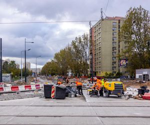 Budowa tramwaju na Stegny w Warszawie