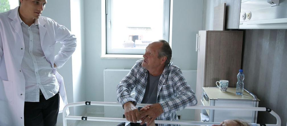 M jak miłość, odc. 1477. Olewicz (Tomasz Dedek), Ela Olewicz (Ewa Domańska), Olek (Maurycy Popiel)