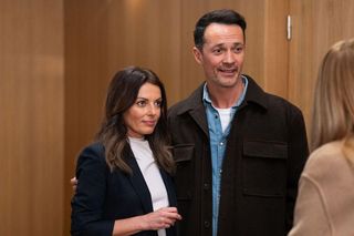 Barwy szczęścia odc. 3200. Kasia (Katarzyna Glinka), Mariusz (Rafał Cieszyński), Agnieszka (Katarzyna Tlałka)