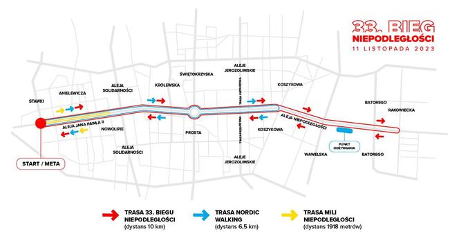 Trasa 33. Biegu Niepodległości