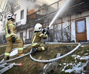 Pożar Wilczej Jamy w Bieszczadach