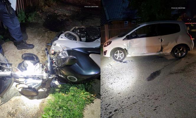28-latek ofiarą makabry pod Poroninem! Jego motocykl rozbił się o auto 27-latki [ZDJĘCIA]