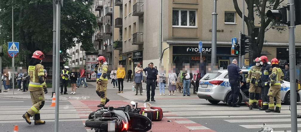 Kraków: Koszmarny wypadek motocyklisty na przejściu dla pieszych