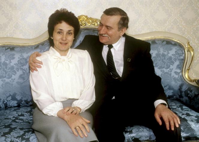 Lech Wałęsa z żoną Danutą. 1992r.