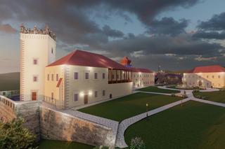 Wizualizacja odbudowanego zamku w Nowym Sączu