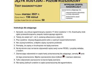 Matura 2021: Język rosyjski - poziom rozszerzony i dwujęzyczny [ARKUSZE CKE]