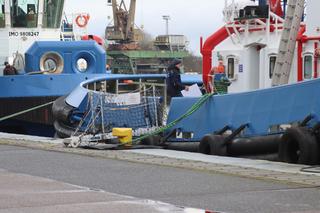 Kolizja promu i holownika w Świnoujściu