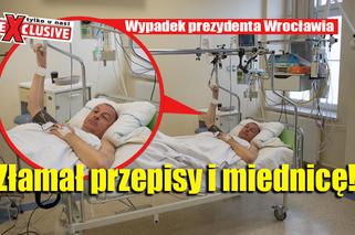 Wrocław: prezydent Dutkiewicz miał wypadek! Tramwaj złamał mu miednicę [Zdjęcia]