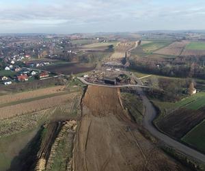 Budowa S7 Kraków-Widoma. Zdjęcia z lotu ptaka