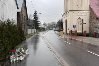Znicze na miejscu tragicznego potrącenia 10-latka w Wawrowie pod Gorzowem