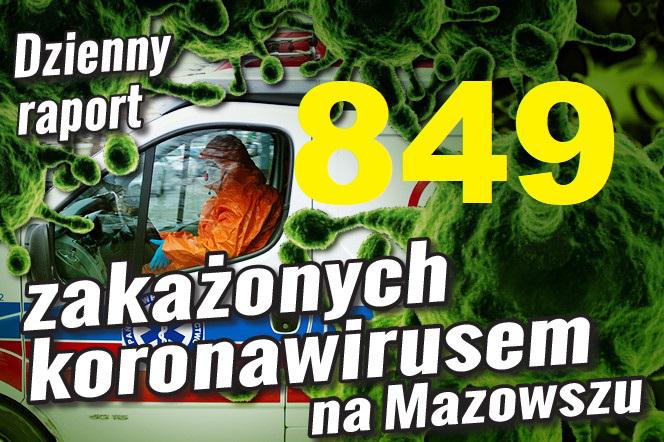 849 zakażeń na Mazowszu