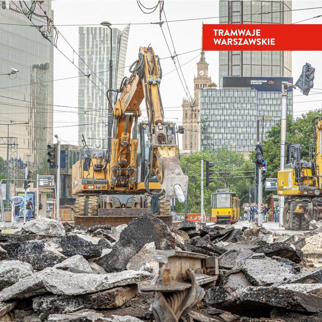 Ruszyły prace na placu Zawiszy. Wszystko rozpkopane, komunikacja na objazdach
