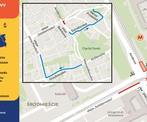 Plac Bankowy - organizacja ruchu podczas remontu etap IV