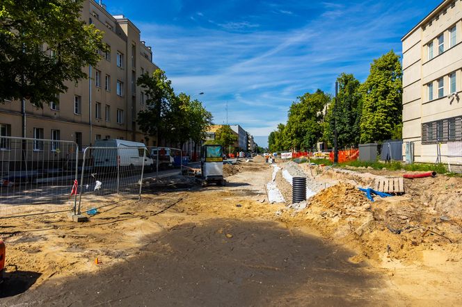 Tramwaj na Rakowieckiej w budowie