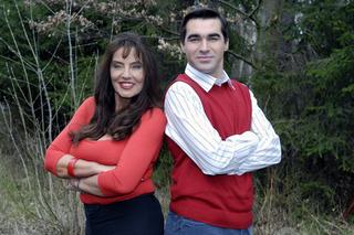 M jak miłość. Simona (Agnieszka Fitkau-Perepeczko), strażak Michał (Wojciec Medyński)	