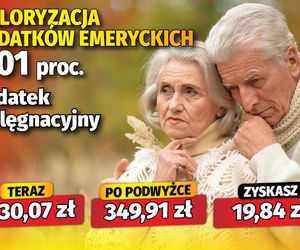 Waloryzacja 6,01 proc. dodatków emeryckich