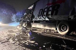 Wypadek dwóch ciężarówek koło Rzepina