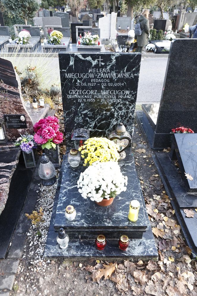 Tak wyglądają groby Zapasiewicza, Tyma, Kołaczkowskiej, Stoparczyk