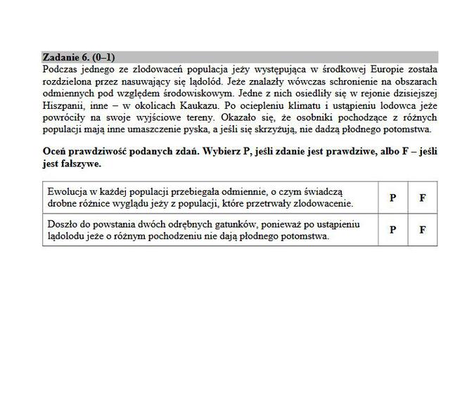 Egzamin gimnazjalny 2017 część przyrodnicza