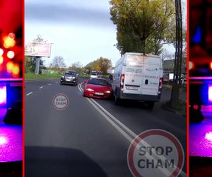 Wyprzedzał na trzeciego i zderzył się z busem. Film trafił do sieci, a piratem w mitsubishi zainteresowała się policja