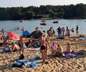 Plażowicze nad Lubianką