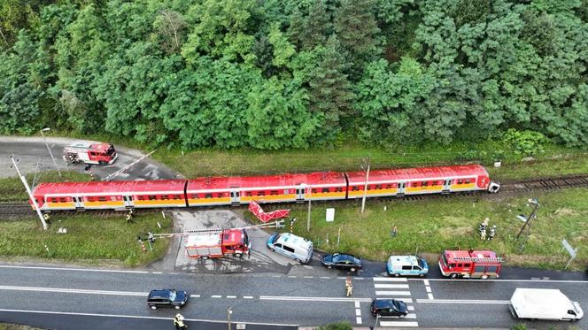 Wypadek na przejeździe kolejowym w Barcicach