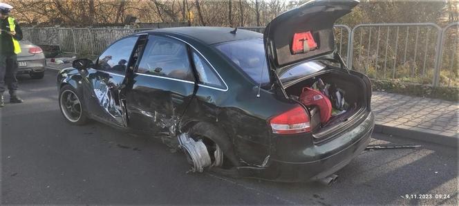 Wypadek w Częstochowie. Karambol 5 pojazdów, jedna osoba poszkodowana