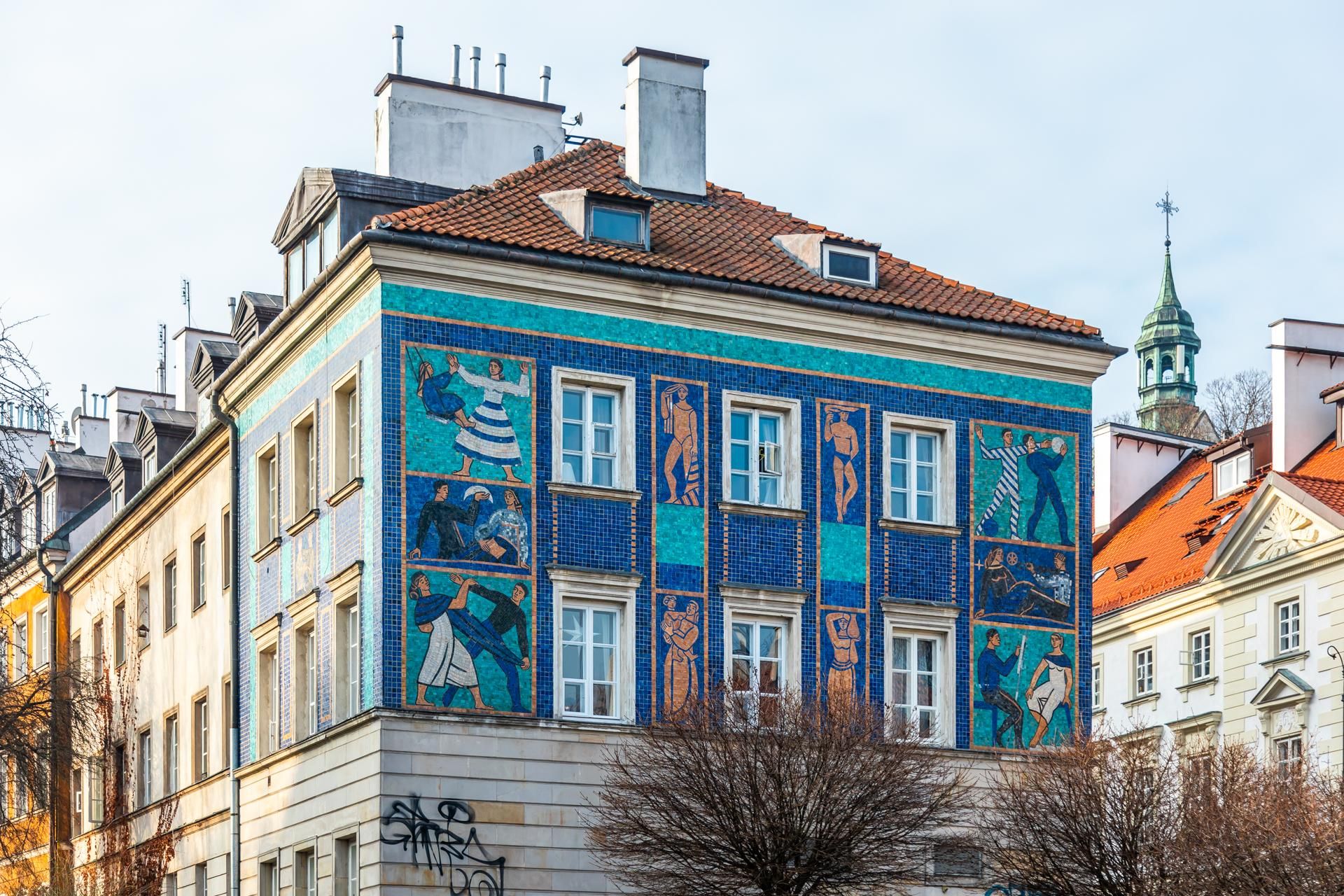 Mozaika na Mostowej 9a w Warszawie