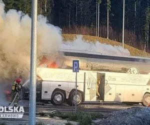 Ogromny pożar na zakopiance. W ogniu stanął autobus!