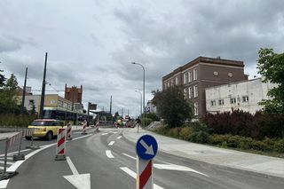 Wysoka Brama i  Aleja Piłsudskiego. Roboty drogowe w centrum Olsztyna