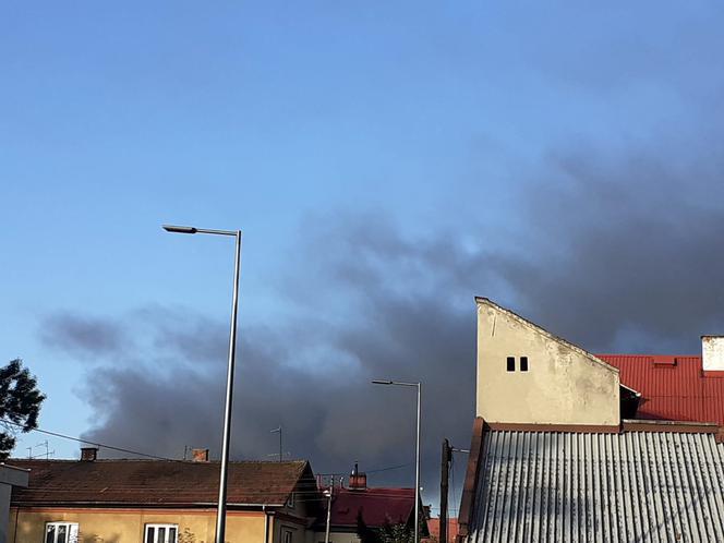 Nowy Sącz. GIGANTYCZNY pożar w Media Expert przy Węgierskiej. Zawaliła się część dachu
