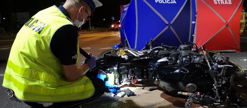Tragiczny wypadek w Lesznie. Nie żyje motocyklista, jego córka jest w szpitalu