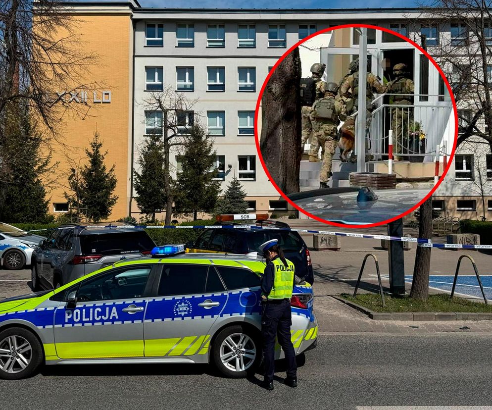 Kontrterroryści w liceum w Warszawie! Teren odgrodzony. Co się dzieje?