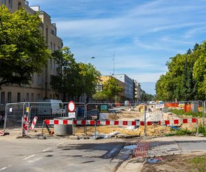 Tramwaj na Rakowieckiej w budowie
