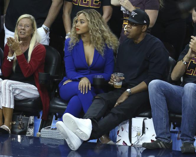 Beyonce i Jay-Z na meczu koszykówki