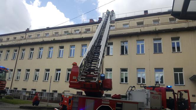 Gliwice: Strażacy na zwyżkach odwiedzili małych pacjentów oddziału pediatrii [WIDEO, ZDJĘCIA]